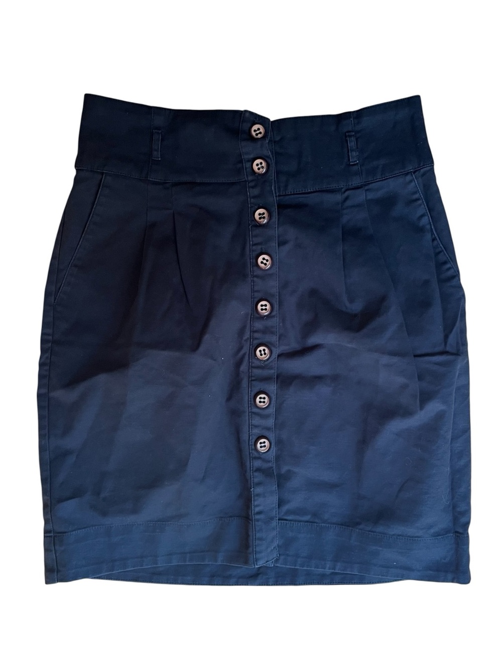 ZARA Button-Front Black Skirt